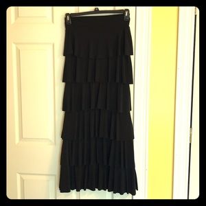 Black Ruffle Skirt Sz Small